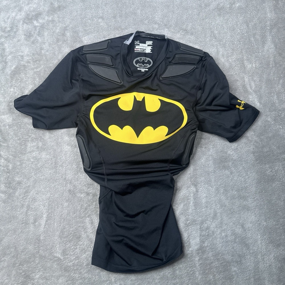 Under Armour Batman Padded Football Alter Ego Compression Shirt Black Size Small